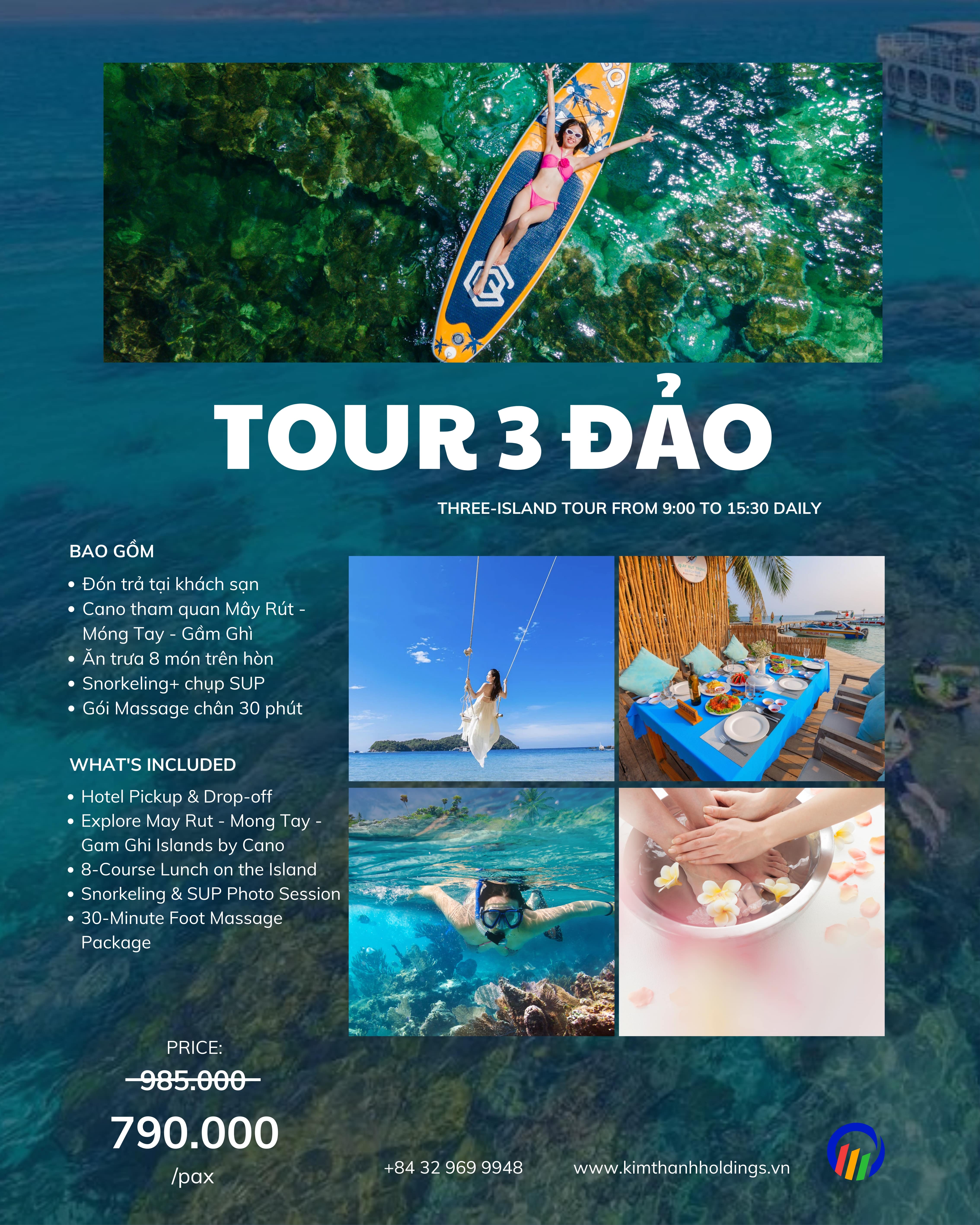 Tour 3 đảo